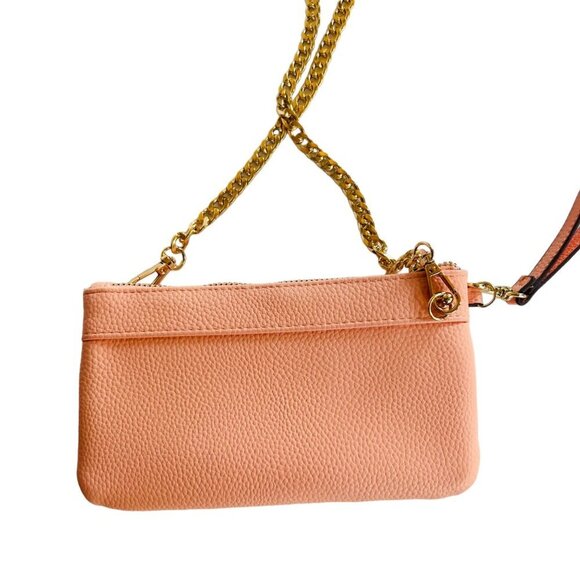 Nanette Lepore Crossbody Pouch To Crossbody Purse Peach Gold Chain - Picture 10 of 14